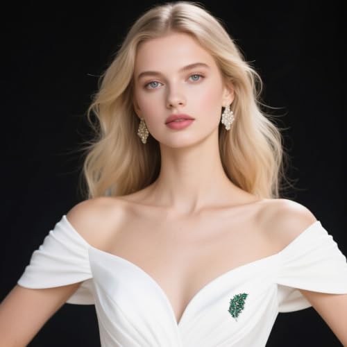 Image of Rhinestone Brooch Pin for Women Elegant Crystal Flower Bouquet Brooches Lapel Pin Wedding Party Dress Accessories for Wife Mom Birthday Gifts