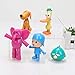 QWYU Lot de 5 figurines Pocoyo Elly Pato Loula Nina Oiseau endormi en PVC