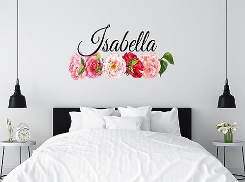 Vinilo decorativo floral personalizado 20x9 pulgadas