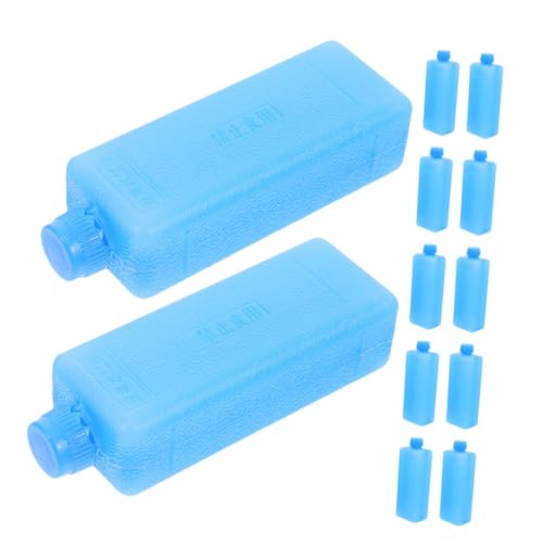 POPETPOP 12Pcs Reusable Cooler Ice Packs Freezer Blocks for Lunch Boxes Coolers Quick Cooling Effect for Air Cooler Fans Sustainable Design for Travel Meal Prep