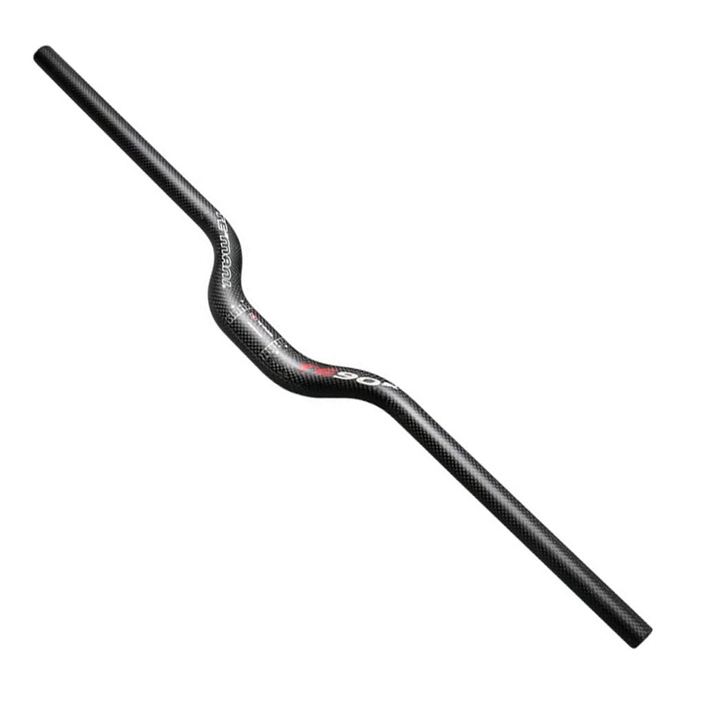FukkeR Vélo VTT Riser Guidon 25.4mm Guidolines de Montagne en Fibre de Carbone 580/600/620/640/660/680/700/720/740mm Barre for DH XC AM FR Rise 50mm(720mm)