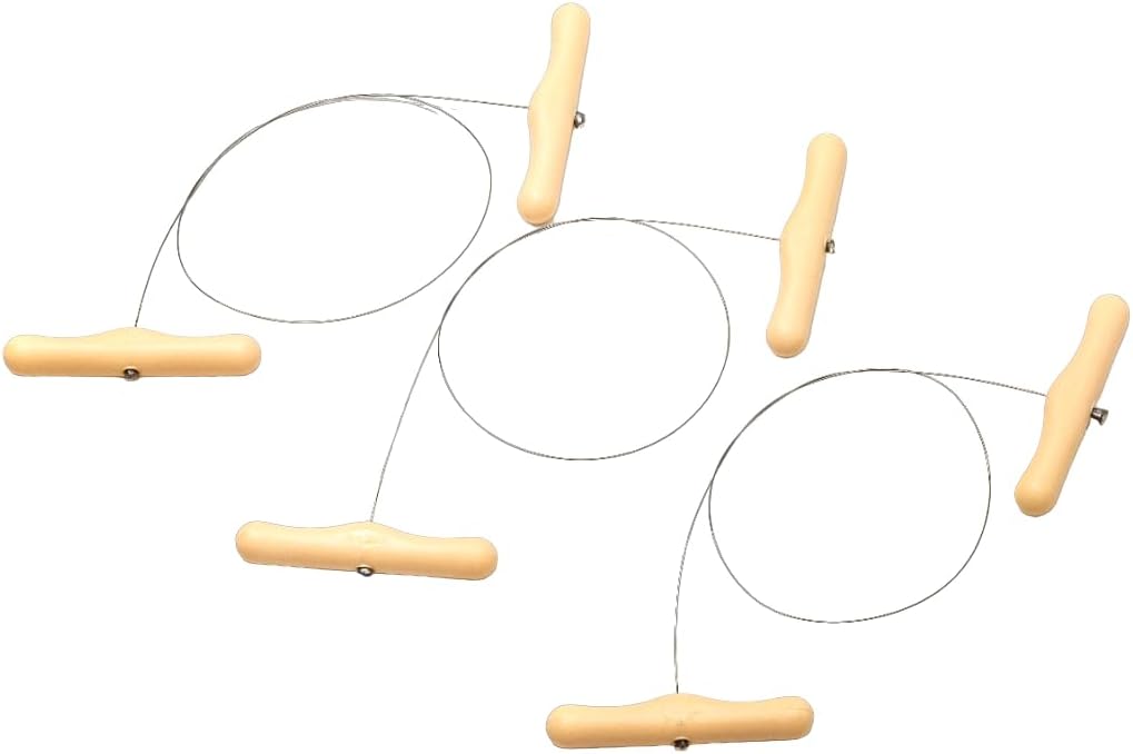 Cheese Cutter with Wire – Cheese Slicer Wire 17.7 Inch – Slicers/Strings for Block Cheese with Handles, Stainless Steel, 3 Pcs Cheese Cutter with Wire – Cheese Slicer Wire 17.7 Inch – Slicers/Strings for Block Cheese with Handles, Stainless Steel, 3 Pcs