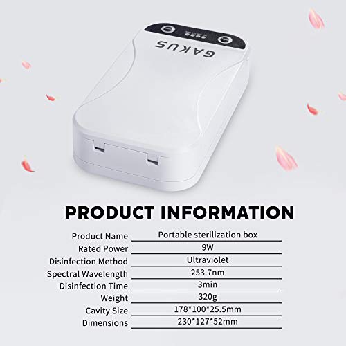 UV Phone Sanitizer Portable UV Light Cell Phone Sterilizer Clearner Box for Android Smartphones Jewelry Watch Mask - Thumbnail 4