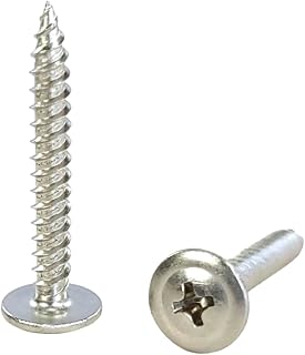 50 Qty #8 x 1-1/4" 304 Stainless Steel Phillips Modified Truss Head Wood Screws (BCP1215)