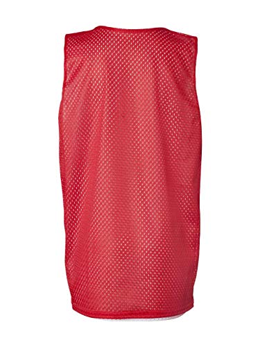 Badger Sport Red/White Youth Medium Reversible Mesh Tank Top Jersey Uniform3