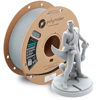 Polymaker HT-PLA-GF Filament 1.75mm Grey, High Temp PLA for 3D Printing, Heat Resistant to 150°C, Easy to Print, Easy to Anneal, Works with Most FDM Printers, 1kg Spool