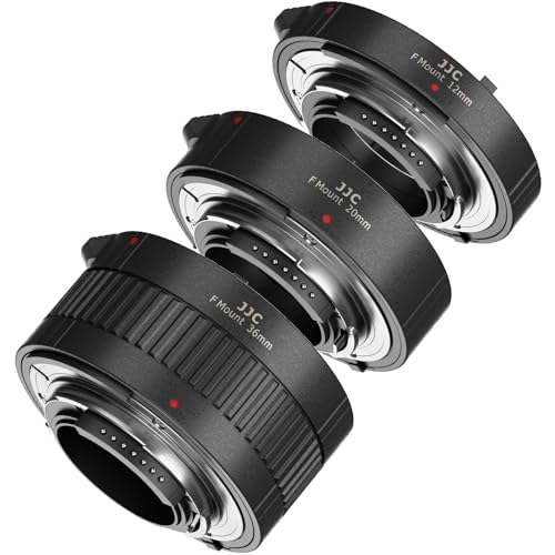 JJC AF Makro Zwischenringe Set 12MM 20MM 36MM für Nikon F Mount D850 D780 D750 D3500 D5600 D7500 D5500 D810 DSLR Kameras Zwischenringsatz