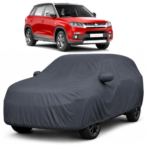 Image of Autofact Premium Car Cover for Brezza 2016-2021 | All Weather Waterproof Full Body Car Cover | Light-Weight Triple-Stitched Outdoor Shield with UV Protection, Dustproof & Heat-Resistant