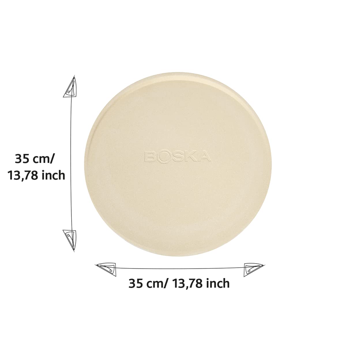 Pietra Refrattaria Tonda 35cm per Pizza e Pane, Adatta a Forno e Barbecue