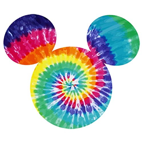 Disney Characters Mickey Tie Dye Fill Girl's Solid Crew Tee2