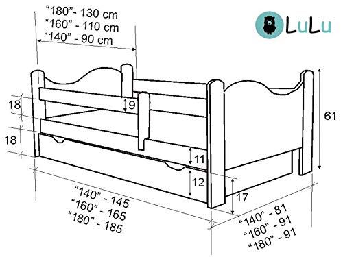 LULU MÖBEL Chrisi - Lettino completo con materasso...