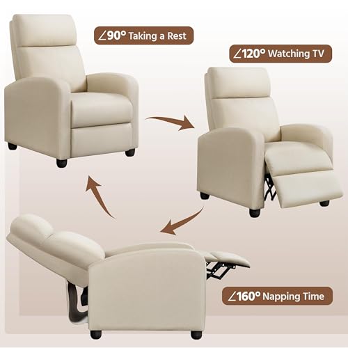 Yaheetech YT-00128099 Modern Fabric Recliner Chair Sofa Adjustable Single Sofa thumb #6