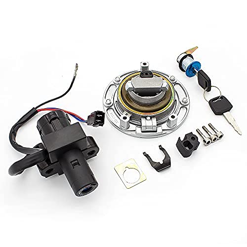 3 Wire Ignition Switch Fuel Gas Cap Cover with Key Lock Set CNC Racing Motorcycle Accessories Compatible with CBR600 F2 F3 1991 1992 1993 1994 1995 1996 1997 1998