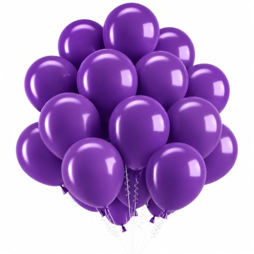 Purple Balloons 15pcs 10 Latex Dark Purple Balloons for Girls Boys Birthday Party Bridal Baby Shower Wedding Graduation Anniversary Festival Decorations