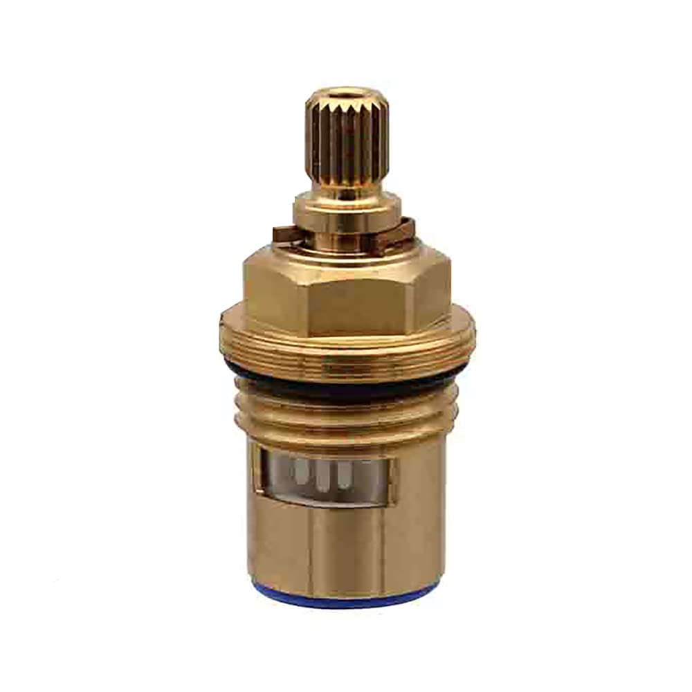 BDHDHWEFE Brass Ceramic Faucet Cartridge Kit – G 1/2, 20-Tooth Spline, 7.6mm Stem, Hot & Cold Pair With Screwdriver