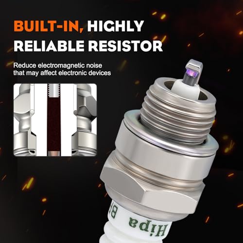 Image of Hipa BPMR7A Spark Plug for NGK 6703 Champion RCJ6Y RCJ7Y Copper (4 Pack)