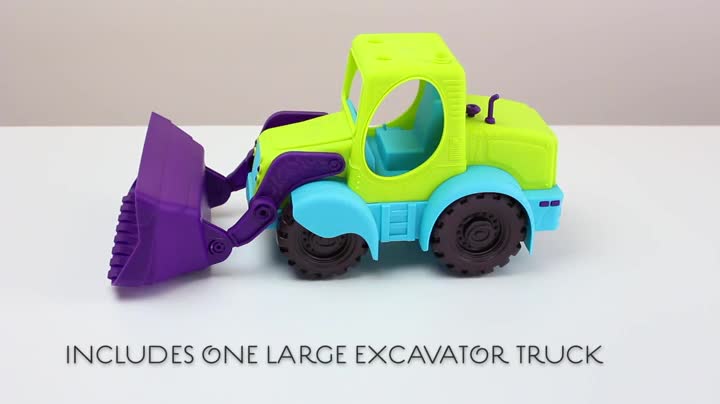 Set BIOPLAY 2 Camions En Bioplastique – Jouets Durables Dès 1 An, Pour Sable, Intérieur/extérieur – Cadeau écolo