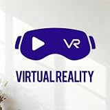 Adesivi con scritte Realtà virtuale Visore VR Gioco Videogiochi 48x71.1cm Vetrine Blu scuro