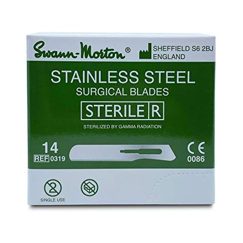 Swann-Morton Stainless Steel Surgical Scalpel Blades No.14 Pack of 100 Cover