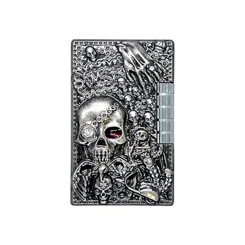 Encendedor Calavera de Metal Recarcable Estilo Gótico miniatura 3