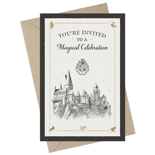 Invitation Harry Potter vierge avec enveloppe Poudlard 10,2x15,2 cm pour fête