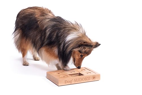 My Intelligent Dogs Interactive Wooden Sudoku Puzzle for Cats and Small Dogs - Advanced Brain Pet...