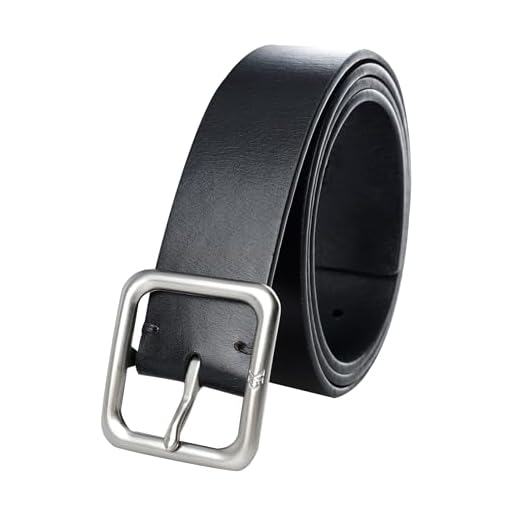 Calvin Klein Cinto jeans casual masculino, Barra central preta, Medium (34-36)