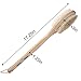 Shower Brush with Soft and Stiff Bristles,for Exfoliating Skin and A Soft Scrub,Double-sided Brush Head for Wet or Dry Brushing,Specially Long Wooden Handle Cleans the Body Easily