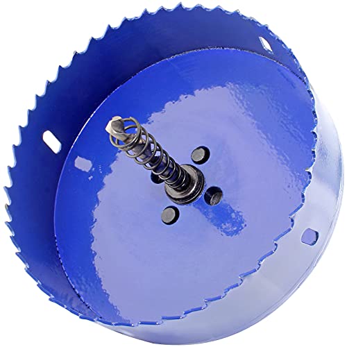 Image of Luomorgo 120mm /4.72 inch Hole Saw with Arbor, 1 1 /4 inch Cutting Depth