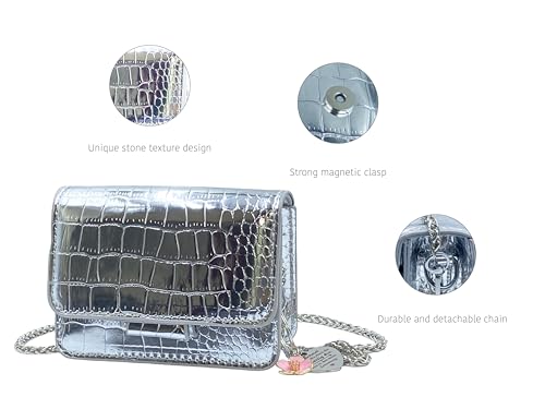 Silver Crossbody Purse Clutch Strap Y2K Mini clutch purses for women dressy2