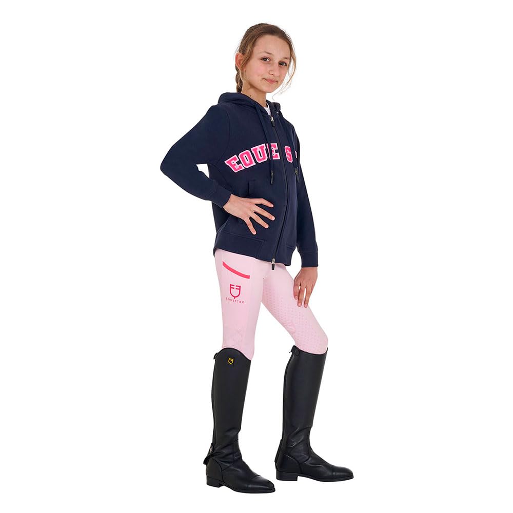 Felpa unisex per bambini con cappuccio e full zip in morbido e fresco cotone con scritta effetto spugna 12 anni