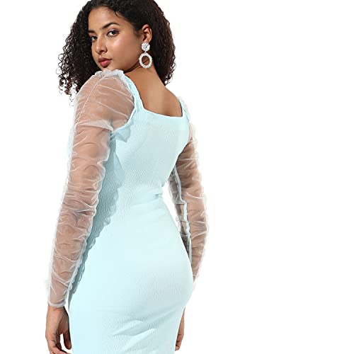 Image of PINACOLADA Women's Solid Dress for Casual Wear | Regular Sleeve | Quality Stretchable Fabric | Dress Crafted with Enhanced Stretch and Comfort Fit for Everyday Wear