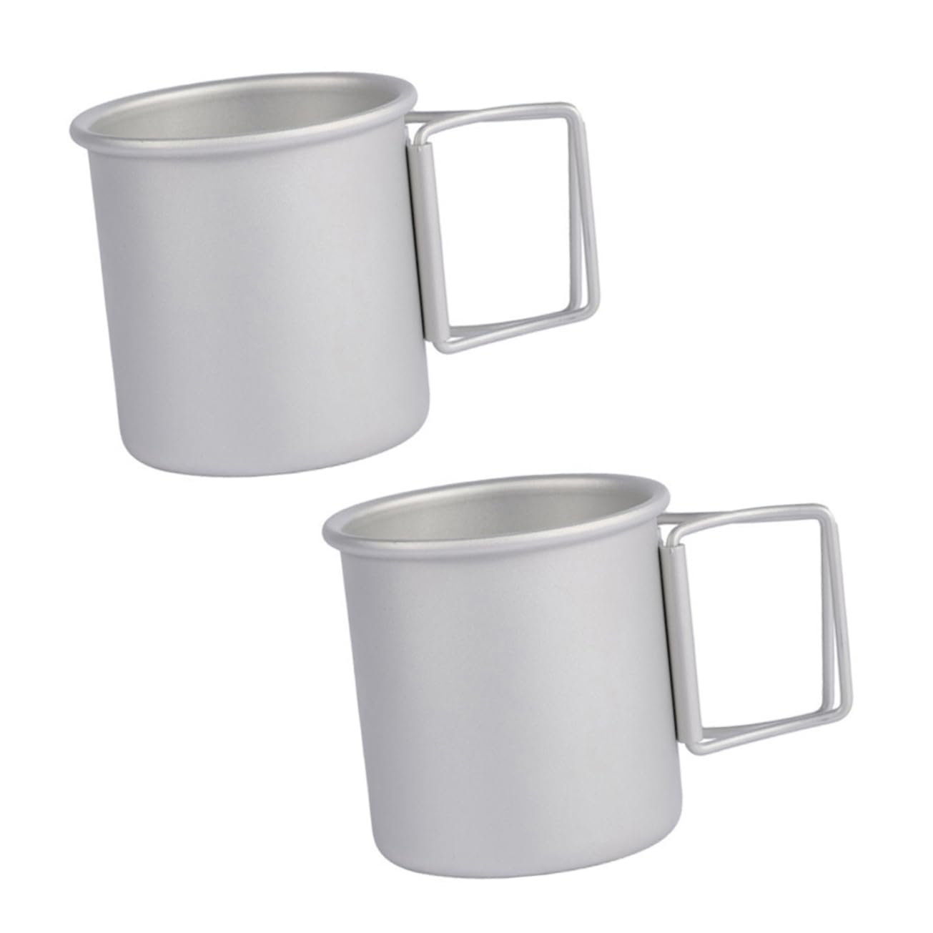 ifundom 2 Sätze Faltbarer Aus Aluminium Reisebecher Faltbarer Outdoor Griff Rechteckiger Isolierter Reisebecher Zusammenklappbar Für Camping 2 Stück * 2