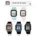 Gosasa Fashion Square Digital Watch for Women Men Multifunction Unisex Outdoor Sport Wristwatch with Dual Time Countdown 50M Waterproof (Black)