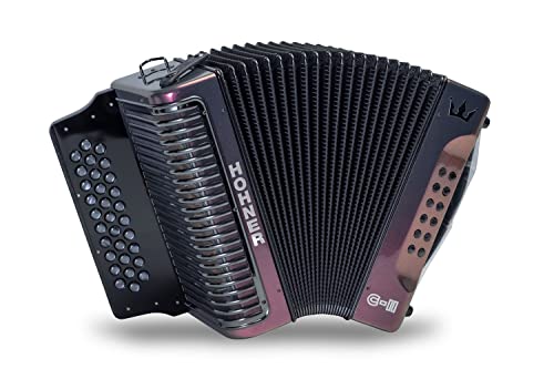 Hohner Corona C-II Diatonic F/Eb/Bb Accordion (Red to Gold)