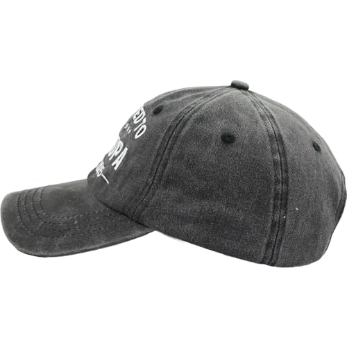 Image of Promoted to Grandpa 2025 Hats for Men, Fathers Day Birthday Gifts for Dad, Adjustable Embroidered Cotton World's Best Grandfather Baseball Cap