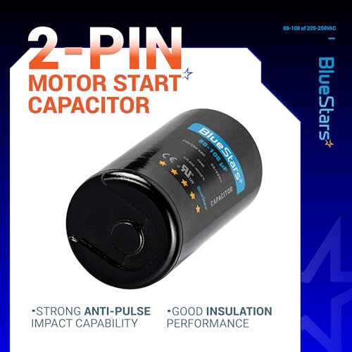 image for [2025 Upgraded] BlueStars 88-108 uf MFD 220-250VAC Volts Round Motor S