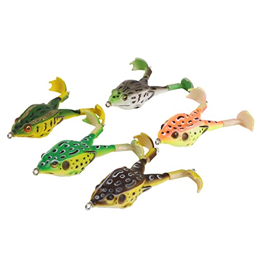 Leurre double hélice 9 cm caoutchouc leurre truite basse perche jaune lot de 5