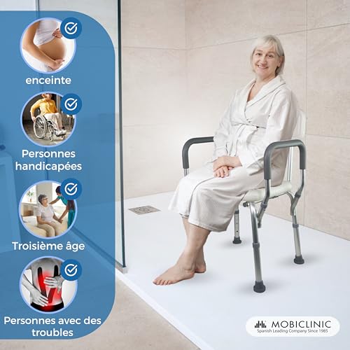 Chaise de douche antidérapante contre la fatigue et le risque de chute