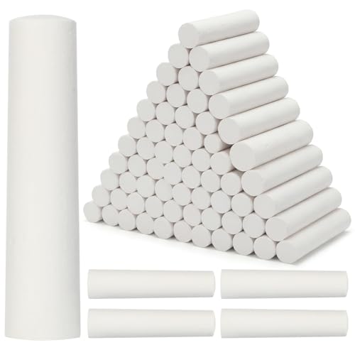 Large 4 x 1 Inch Railroad Crayon Chalk Tapered Temporary White 72pcs