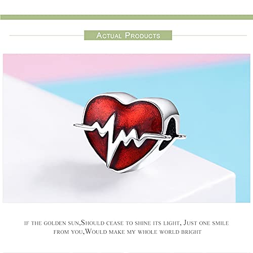 Accesorio dije corazón plata para collar DIY 4