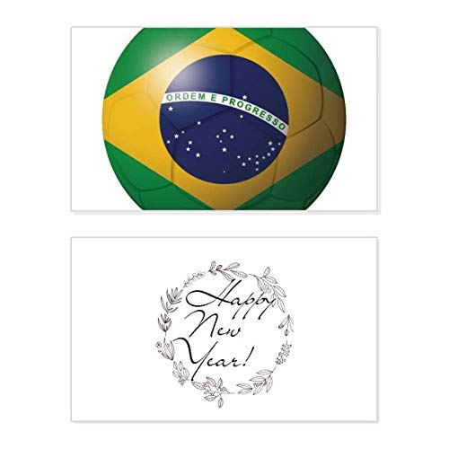 Tarjeta de la bandera de Brasil para felicitaciones de fútbol