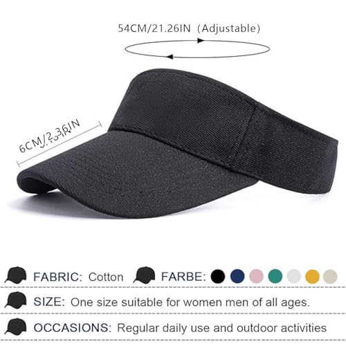 AVJERA Kinder Visor Cap Sonnenhut für 4-10 Jahre Jungen Mädchen Sonnenschutz Strand Sommerkappe Sonnenvisier Kind Running Visor Golf Tennis Sport Kappe mit Sonnenblende Schirmmütze Baseball Kappe