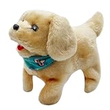 Battery Operated Flip Over Puppy – Interactive Plush Dog That Walks, Barks, Sits & Flips | Realistic Somersaulting Puppy Toy for Toddlers & Kids | Soft Light Brown Fur & Lifelike Movements
