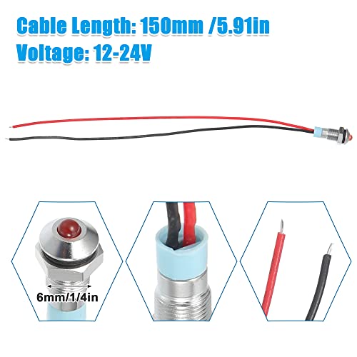 Juego 10 luces LED indicadoras internas de 6mm para auto miniatura 4