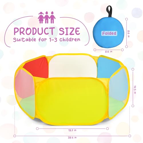 image for Eocolz Kids Ball Pit Large Pop Up Toddler Ball Pits Tent for Toddlers 