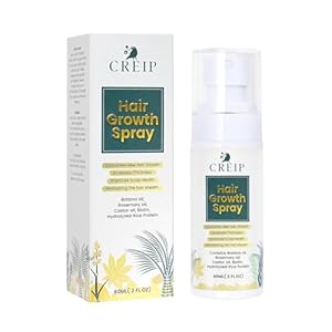 Hair Growth Spray, 2 FL OZ: Natural Formula with Batana, Castor and Rosemary Oil, Rice Water, and Biotin for Women and Men – Stimulates Hair Follicles & Promotes Hair Thickening