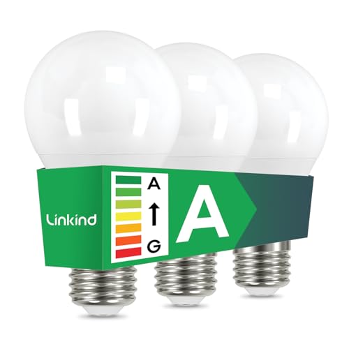 Linkind Ampoule LED E27 Classe A, 7.2W Equivalent 100W 1521lm, 4000K Blanc Neutre, Durée de Vie 50,000 h, Ampoule E27 Led Ultra-efficace Efficacité Energétique Classe A, Non-Dimmable, Lot de 3