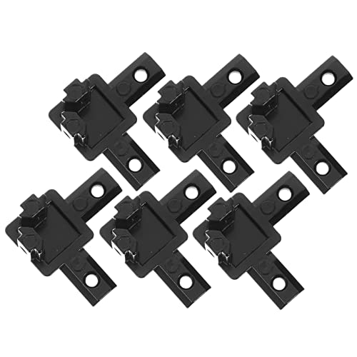 NAMOARLY 6 Piezas 2020 Conector de extrusión de aluminio angular tubo de aluminio extrusión de aluminio 80/20 puerta Soporte de esquina final de 3 vías soportes de perfil de aluminio Black