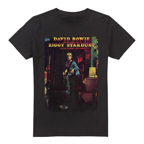 Cotton Soul David Bowie Ziggy Stardust Album Unisex T Shirt, Black, X-Large